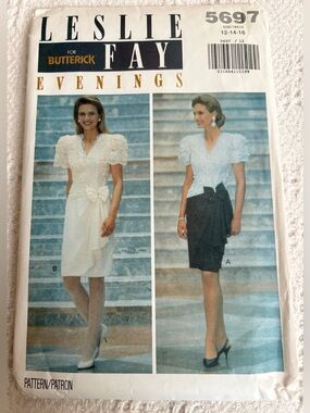 Butterick Leslie Fay Pattern 5697 for Misses’ Evening Dress
